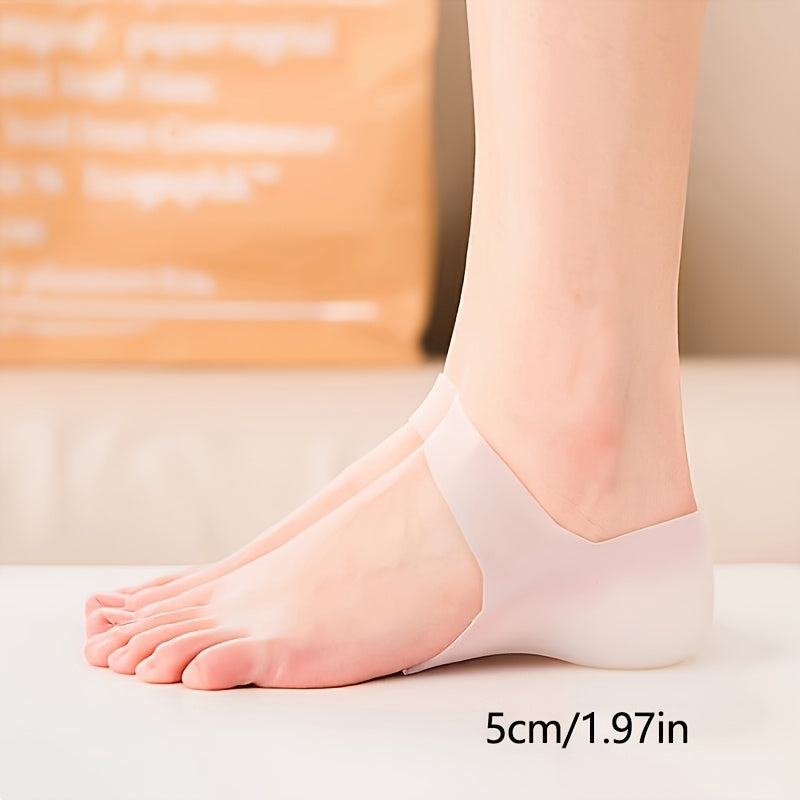 1 pair of invisible height increasing silicone insole half pads