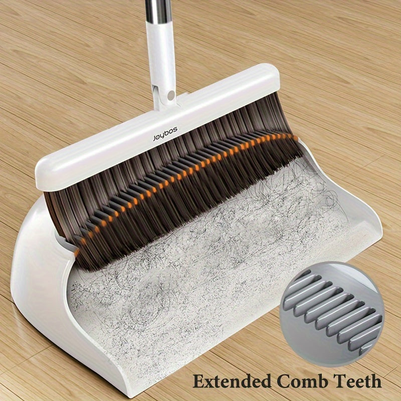 Household cleaning essentials for all areas of the home - Plastic broom and dustpan set, suitable for living room, bedroom, outdoor spaces, bathroom, and kitchen.