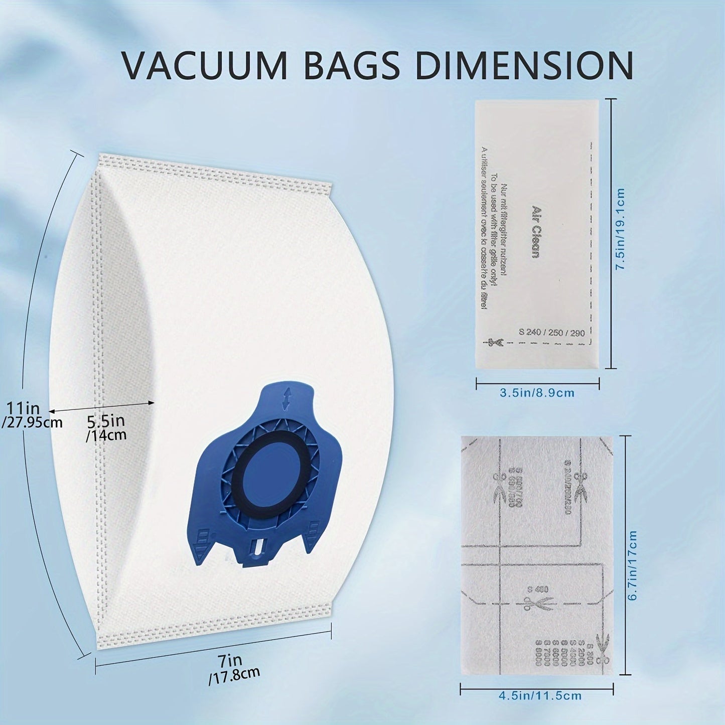 Replace your old vacuum cleaner bags with the 18 Pack Polycarbonate 3D Efficiency GN Canister Dust Bags. These bags are compatible with a wide range of Miele vacuum cleaner models including Classic C1, Complete C1, C2, C3, S2, S5, S8, S2000-S2999