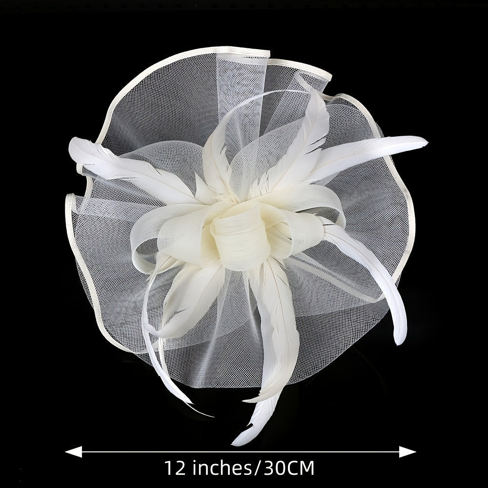 Stylish Fascinator Hats featuring Veil, Feather, and Bow - Perfect for Weddings, Proms, Kentucky Derby, and Photoshoots - Complete your Look with Fashionable Hair Accessories