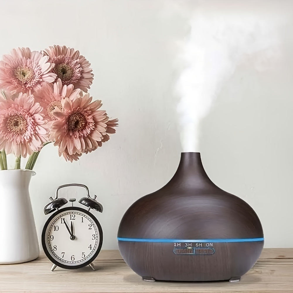 USB-powered aromatherapy diffuser with remote control, auto shut-off, perfect for bedroom ambiance, 18.6oz.