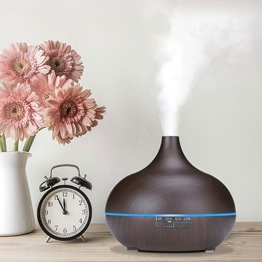 USB-powered aromatherapy diffuser with remote control, auto shut-off, perfect for bedroom ambiance, 18.6oz.