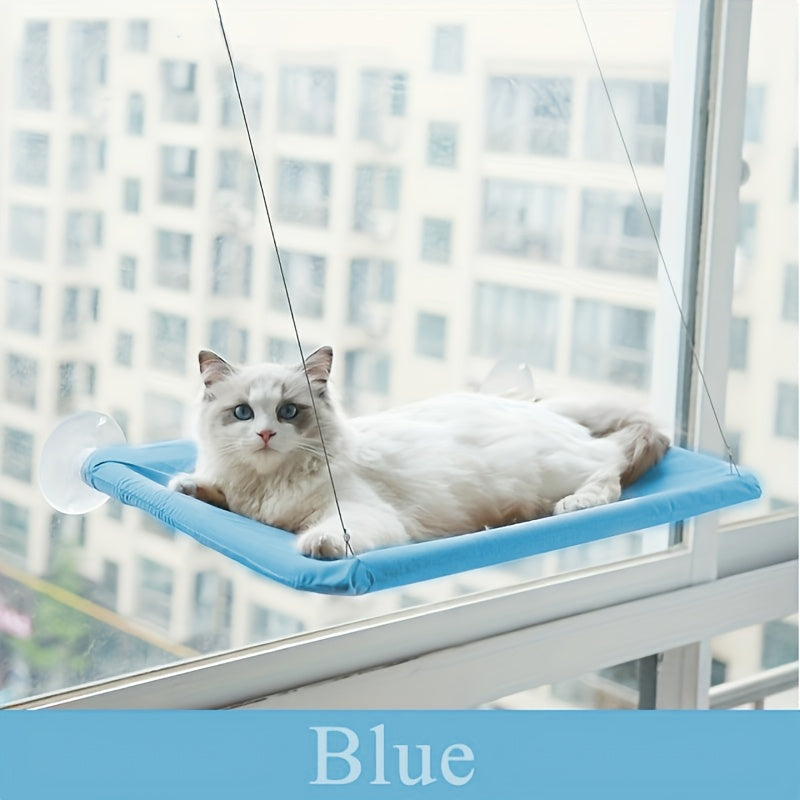 A versatile window-mounted cat hammock that is detachable, washable, and perfect for indoor cats. Specifically designed to serve as a comfortable cushion for windowsills or bedside cabinets.