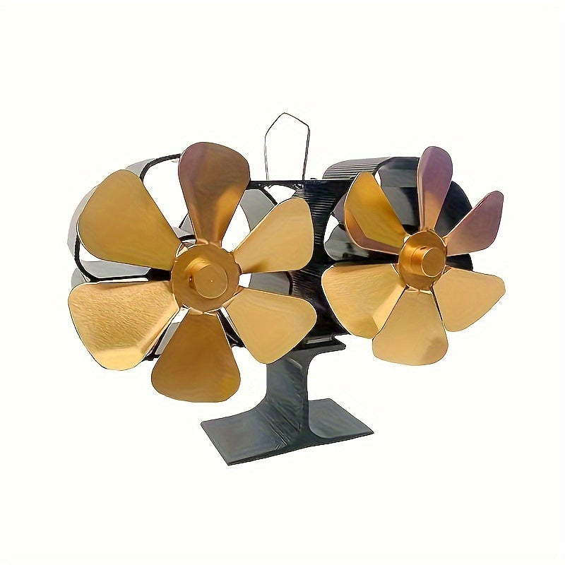 The Anirun Heat Powered Fireplace Fan is a 6-blade, self-starting fan that is resistant to high temperatures and operates silently. Made of portable metal, this exhaust fan efficiently circulates heat without the need for electricity. It is ideal for