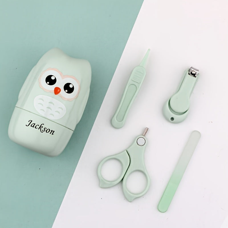 Set of 4 Children's Nail Repair Tools with Customizable Nail Clippers and Nail Scissors