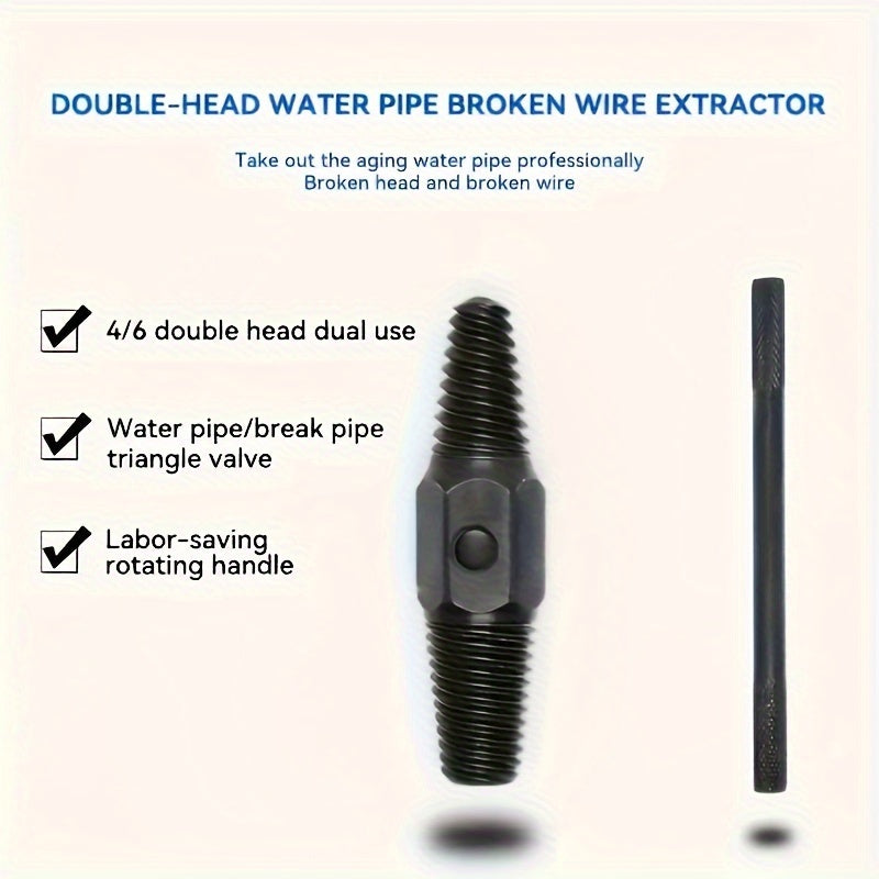 Carbon steel screw removal tool extract stripped or damaged bolts, perfect for pipes, valves, and faucets.