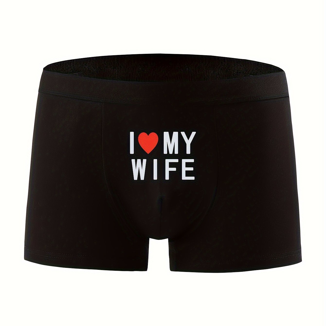 1/3pcs Moisture-Wicking Men'S I Love You Patterned Boxer Shorts - Soft And Fun Novelty Underwear - Durable Casual Wear for Men - Ideal Valentine'S Day Gift.