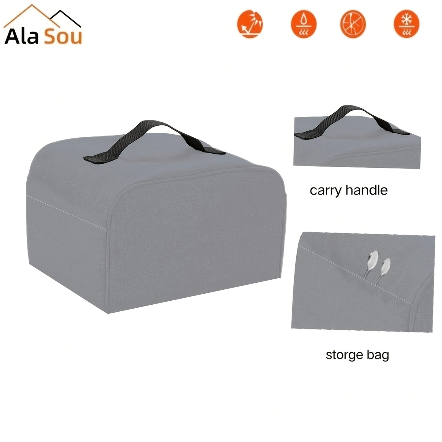 Introducing the Alasou 1Pack Bread Machine Cover, a durable protective cover designed to shield your bread machine from dust. Crafted with heavy-duty, dust-resistant material, this cover is suitable for a variety of bread machine models. Perfect for use