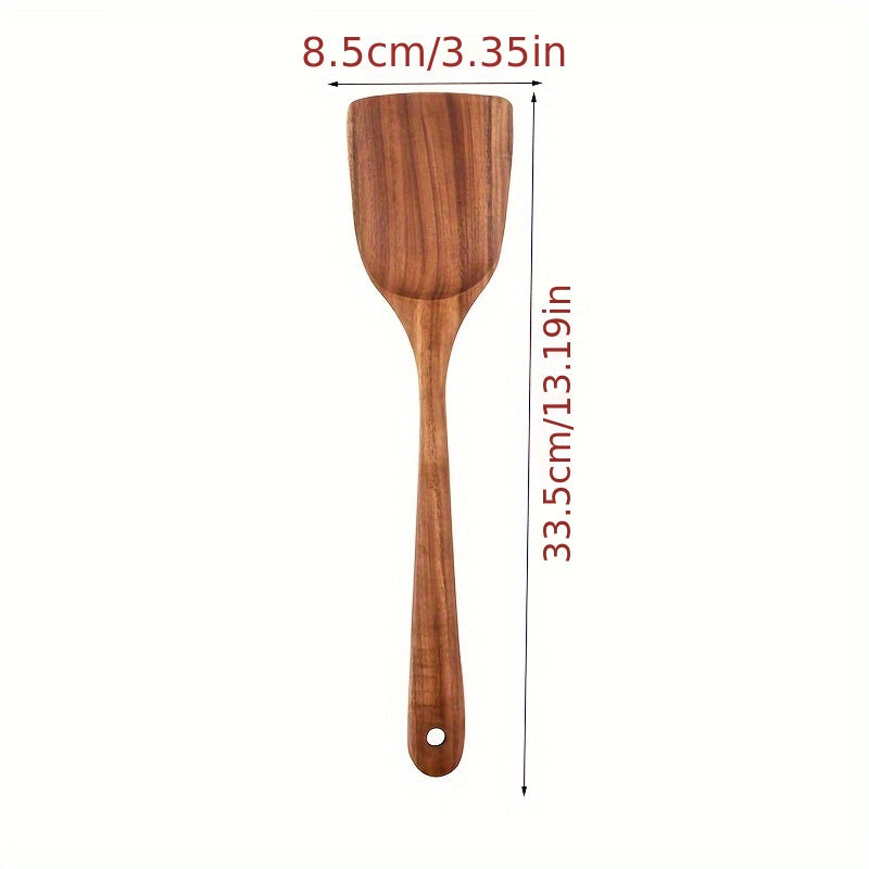 High-Quality Kitchen Utensil Set made from Premium Teak Wood - Comes with Spatula, Ladle, and More - Ideal for Home and Restaurant Cooking