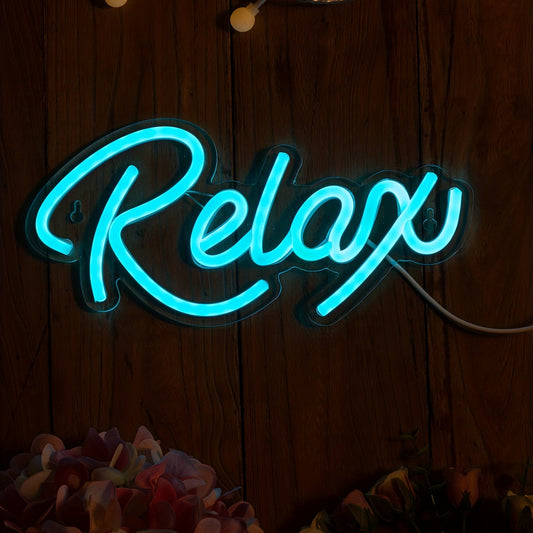 Modern Neon Light USB LED Sign for Home and Party Decor with Relaxing Letter Design, Creating a Relaxing Atmosphere.