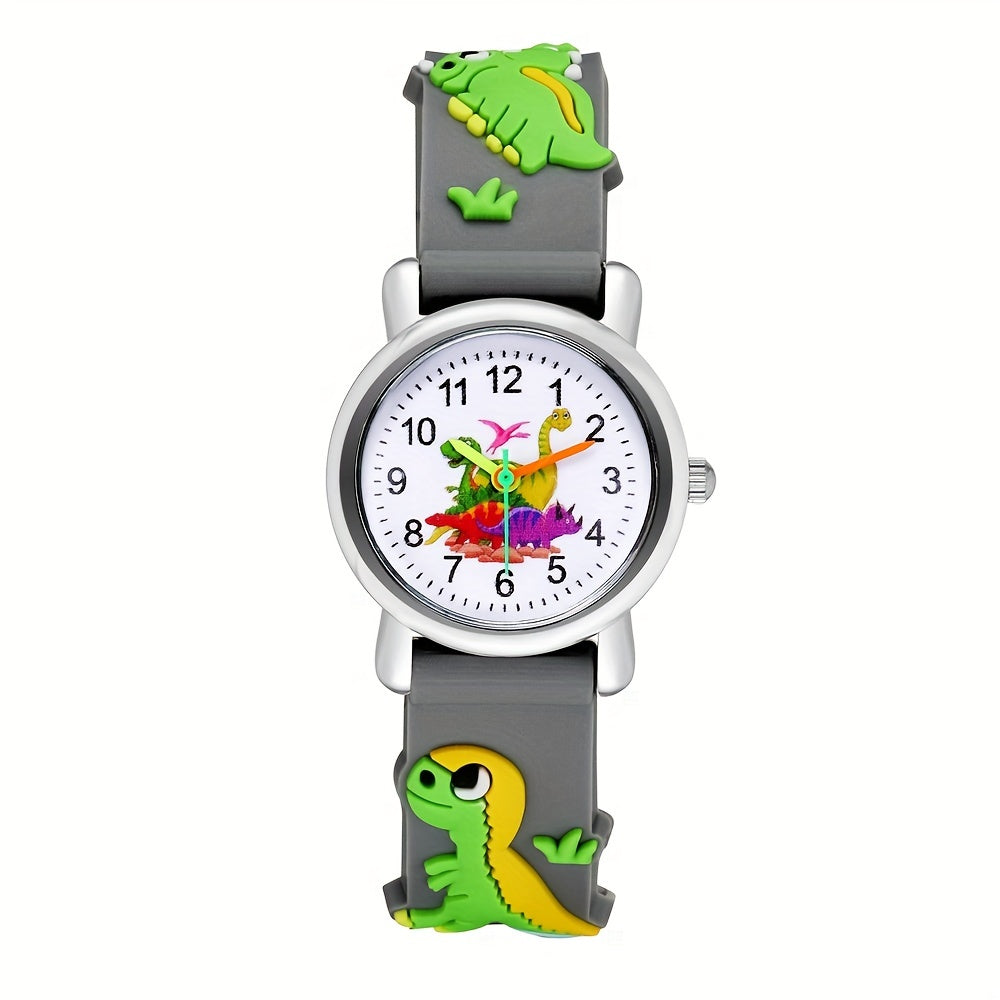 Kids' Dinosaur Quartz Watch - Fun Gift for Students, Battery-Powered