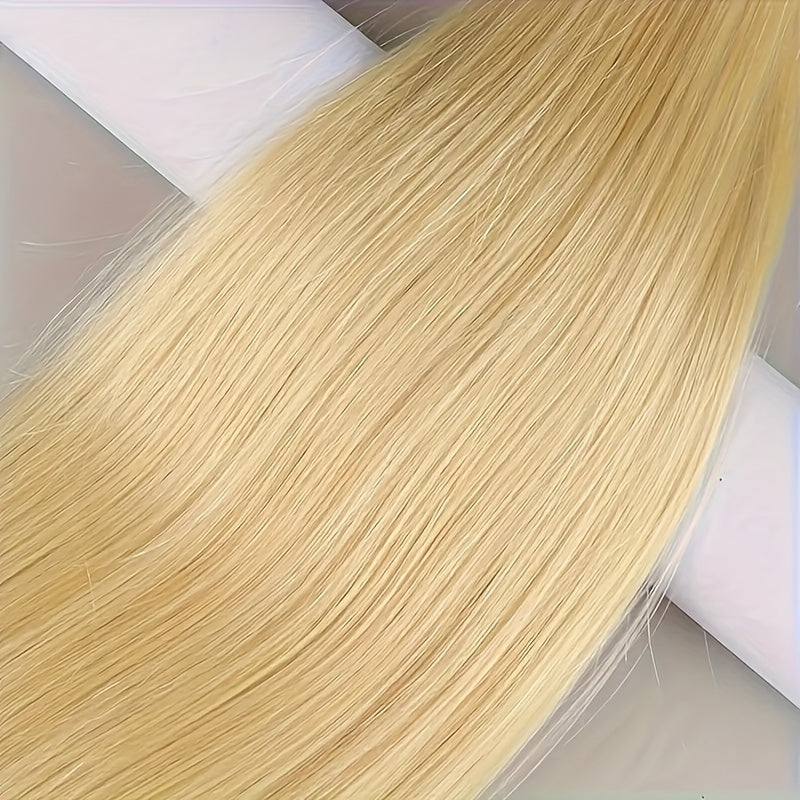 45.72-71.12 cm No Weft Braiding Hair Bulk, Blonde Human Hair Extensions, 50g/100g Pack for Women