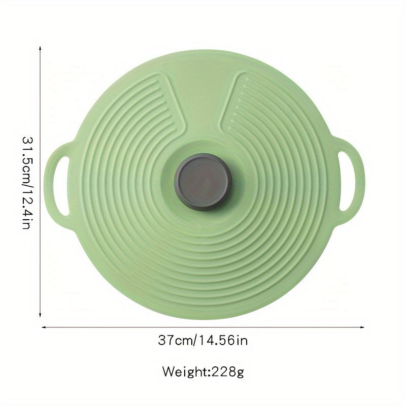 Kitchen Accessory: Silicone Pot Lid with Boil-Over Protection and Multipurpose Cooking Cover, Made of PET Material, Dustproof Gadget for Various Cookware Sizes