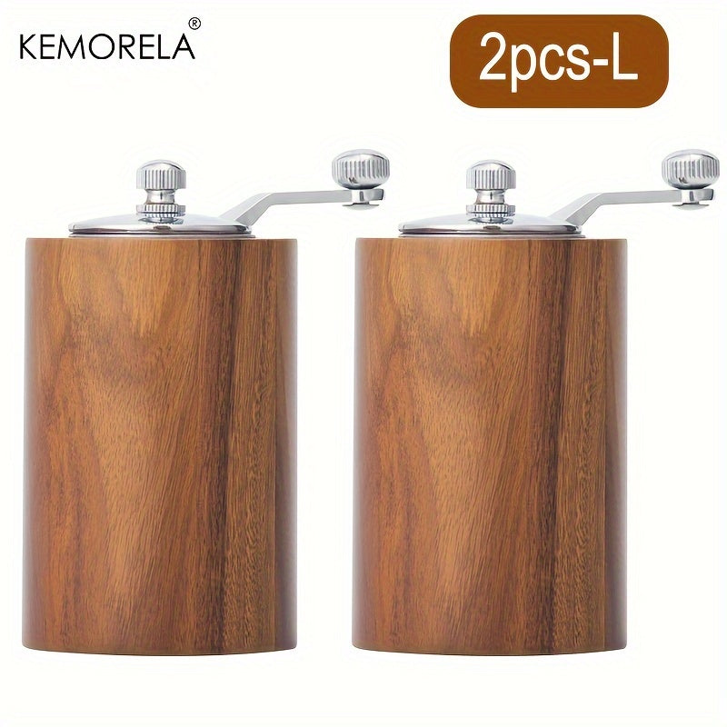 Get your hands on the 2-piece KEMORELA European Solid Wood Pepper Grinder. This manual salt and pepper mill will freshly grind your spices, perfect for seasoning steak and pasta in your home kitchen. No power is required for this wooden kitchen gadget