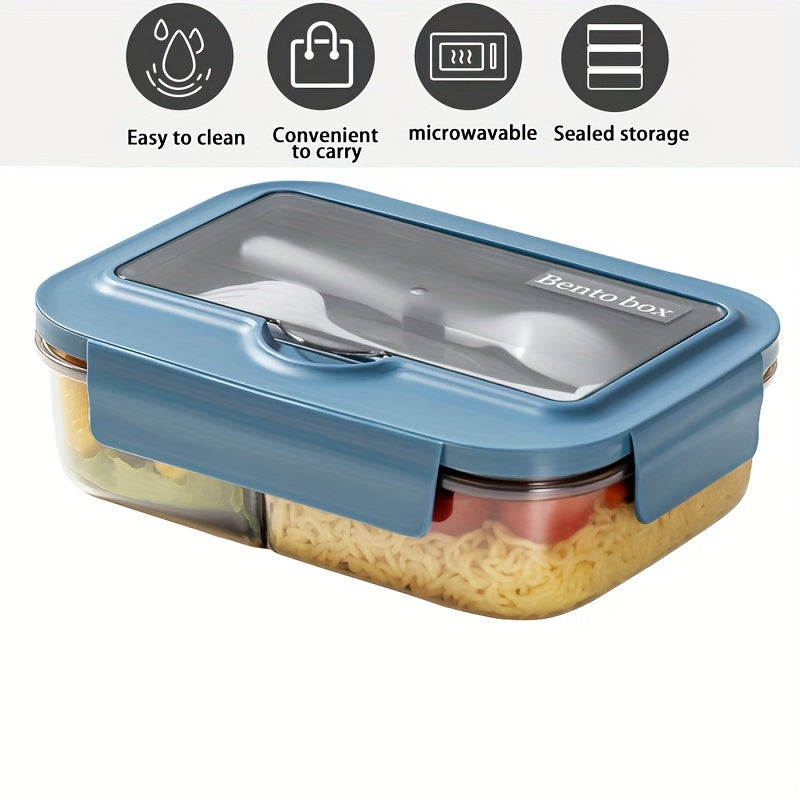 Fresh-keeping Leak-proof Double-layer Lunch Box, Large Capacity, Microwave Safe, Portable Meal Box for Work or School, Nutritional Sub-packaging - Say Goodbye to Fast Food with this 1-piece set.