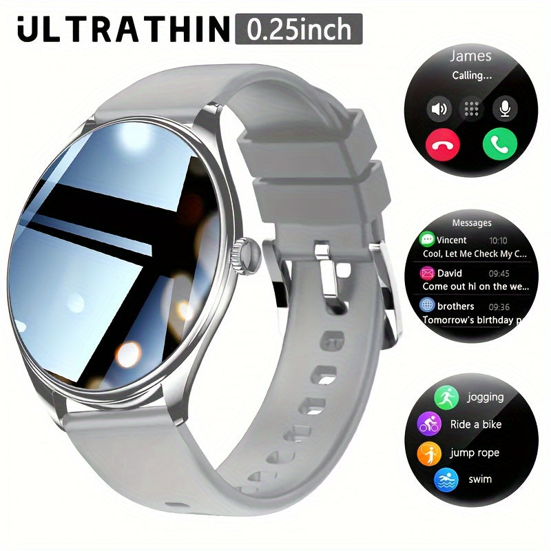 Sleek smart watch gift with 1.43" touch screen, SMS/call functions, Android/iPhone compatible, fitness tracker with 100+ sports modes.