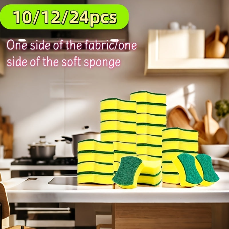 Get your hands on 10/12/24 high-absorbent cleaning sponges that effortlessly eliminate rust from spatulas and wipe away oil stains. An essential tool for kitchen cleaning, these sponges are a must-have for home use.