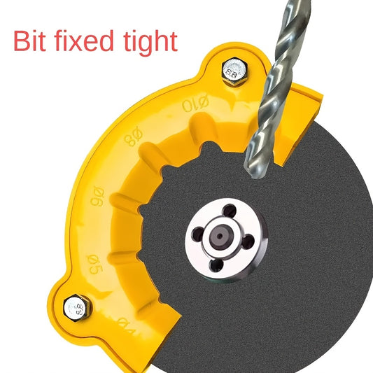 Manual rotary tool sharpens 3-10mm drill bits without electricity.