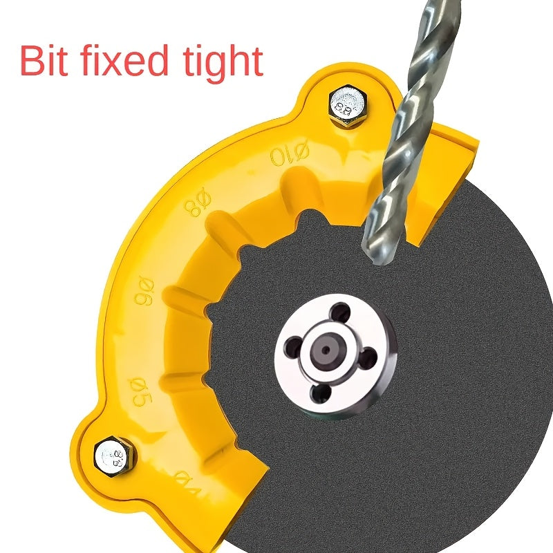 Manual rotary tool sharpens 3-10mm drill bits without electricity.