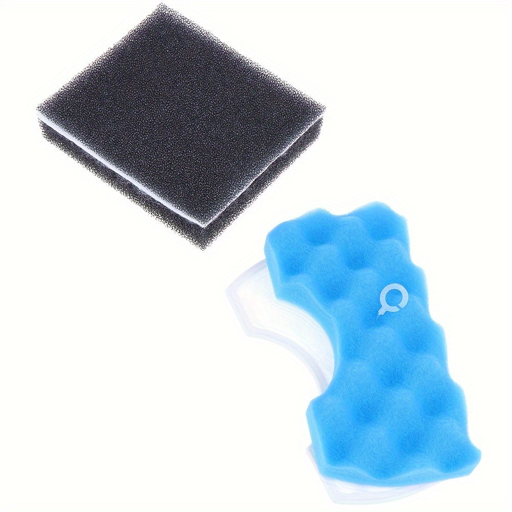 The replacement filter kit for SC43-47 SC4520 VC-9625 comes with one set of washable blue sponge filters and one set of dust HEPA filters.