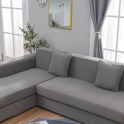 Modern sofa cover with non-slip elastic band, machine washable, made of 95% polyester and 5% spandex. Compatible with various sofa sizes, no printing, stitched craftsmanship, fabric weight of 100-120 g/m².