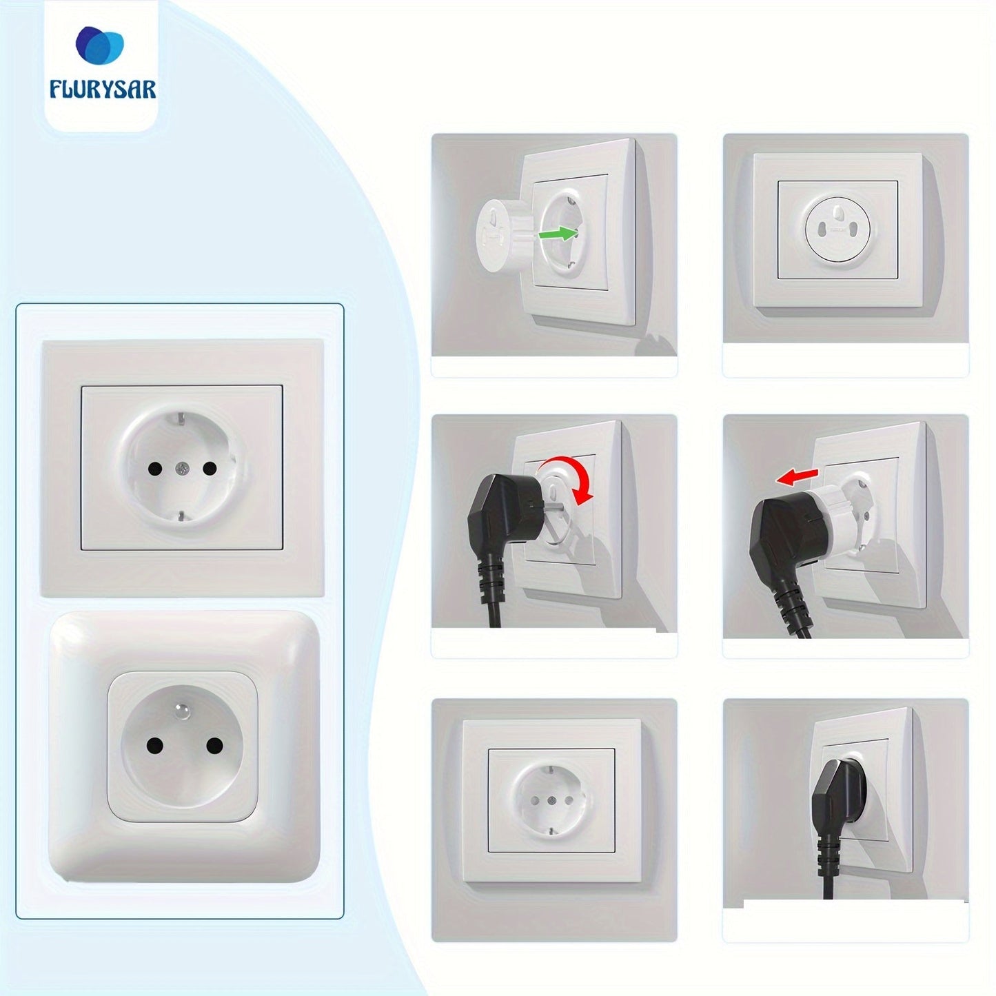 Protect your child with this 20-pack of safety outlet covers. These covers are made of BPA-free ABS material and are easy to install. They are white in color and compatible with French, German, Belgian, Polish, Slovak, Czech, Spanish, Dutch, and