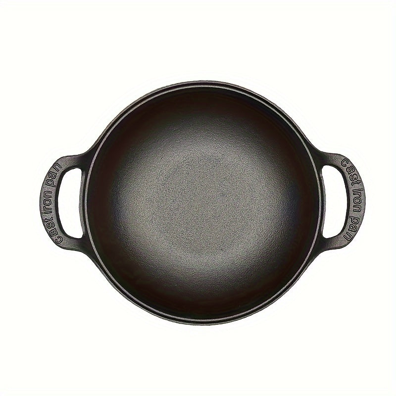 High-Quality Cast Iron Skillet Set - Includes 24.99cm and 19.99cm Frying Pans, Sturdy Uncoated Cookware for Home Kitchens