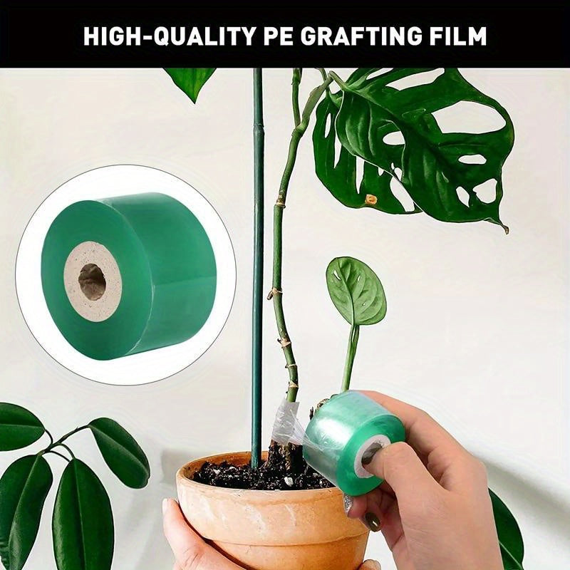 2cm wide PE grafting tape film for plants, self-adhesive and stretchable plastic. Ideal for garden trees, seedlings, vines, tomatoes, and other grafting needs.