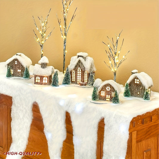 One piece of versatile faux snow blanket ideal for Christmas and Halloween decorations. Use it as a soft white table runner or a photo backdrop.