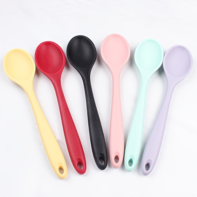 1 piece of silicone soup spoon for meals, kitchen cutlery, and tools.