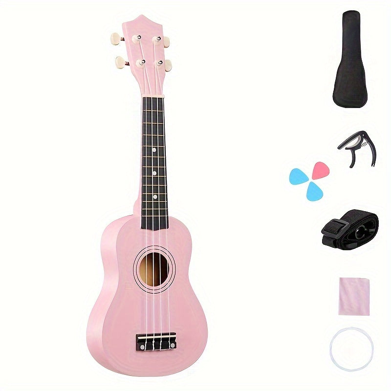 53.34 cm Soprano Wood Ukulele with accessories and Eid Al-Adha greetings