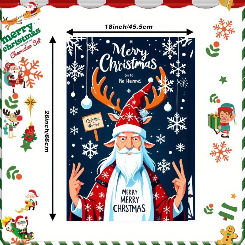 Two pieces of 18*26 Kitchen Towels with Christmas Winter Theme, Merry Christmas Design for Kitchen Decoration, Soft and Cozy Christmas Towels, Perfect Gift with Snowflake Decoration