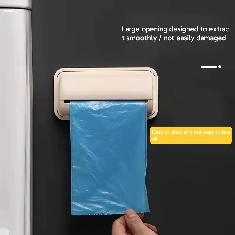 Space-Saving Plastic Garbage Bag Dispenser - No Traces Left Behind, Simple Adhesive Wall Mount, Quick and Easy Installation, Perfect Home Storage Solution