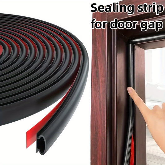 D-Shape Weather Stripping - Self-Adhesive, Soundproofing, Insulation - Easy Install, Home Decor