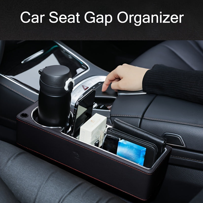 Car Interior Accessories: Universal Auto Console Side Pocket Seat Storage Box - 1pc Car Seat Organizer