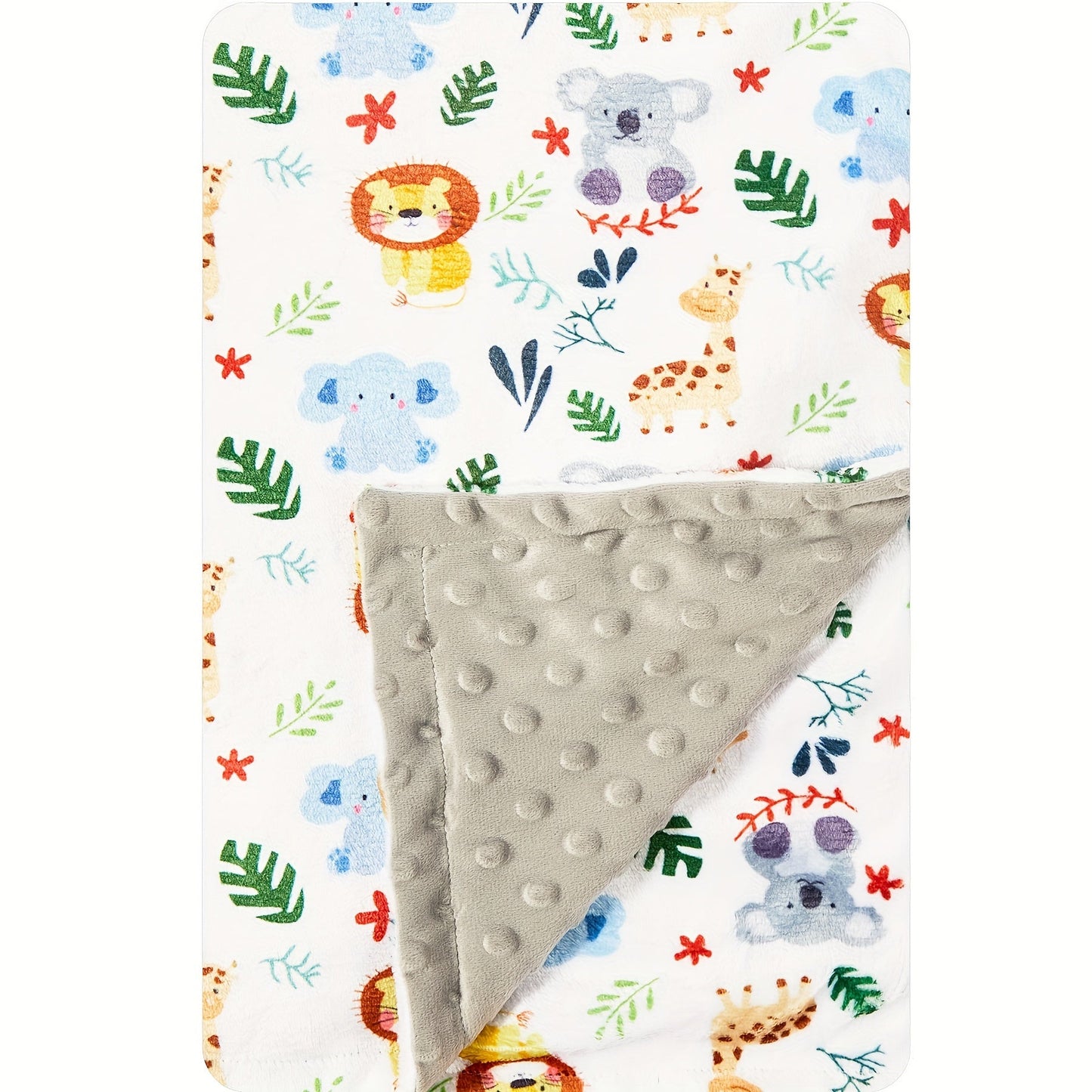 Soft Plush Minky Blanket with Double Layers and Dotted Backing - Perfect Shower Gift Blanket