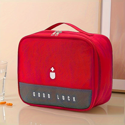 Nylon medicine organizer with zipper for couples, ideal for travel and home storage.