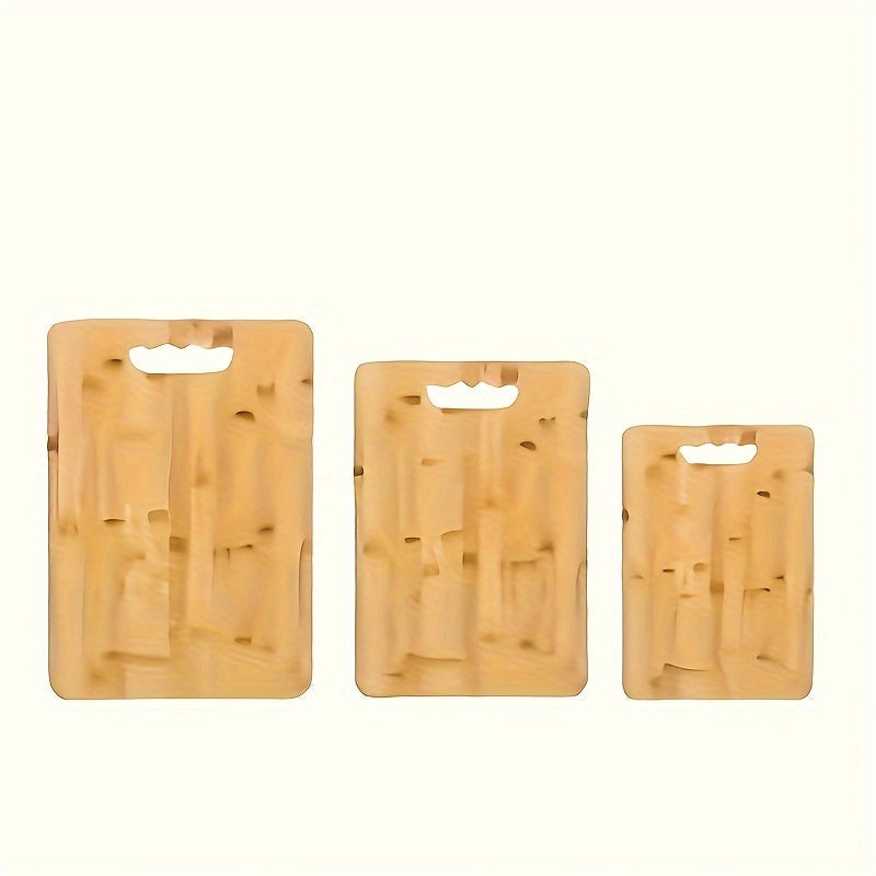 3 pieces of bamboo cutting boards ideal for chopping, slicing and serving meat, cheese, bread, vegetables and fruits. Perfect for home, dormitory or kitchen use, these cutting boards make great gifts for family members and are perfect for Christmas.