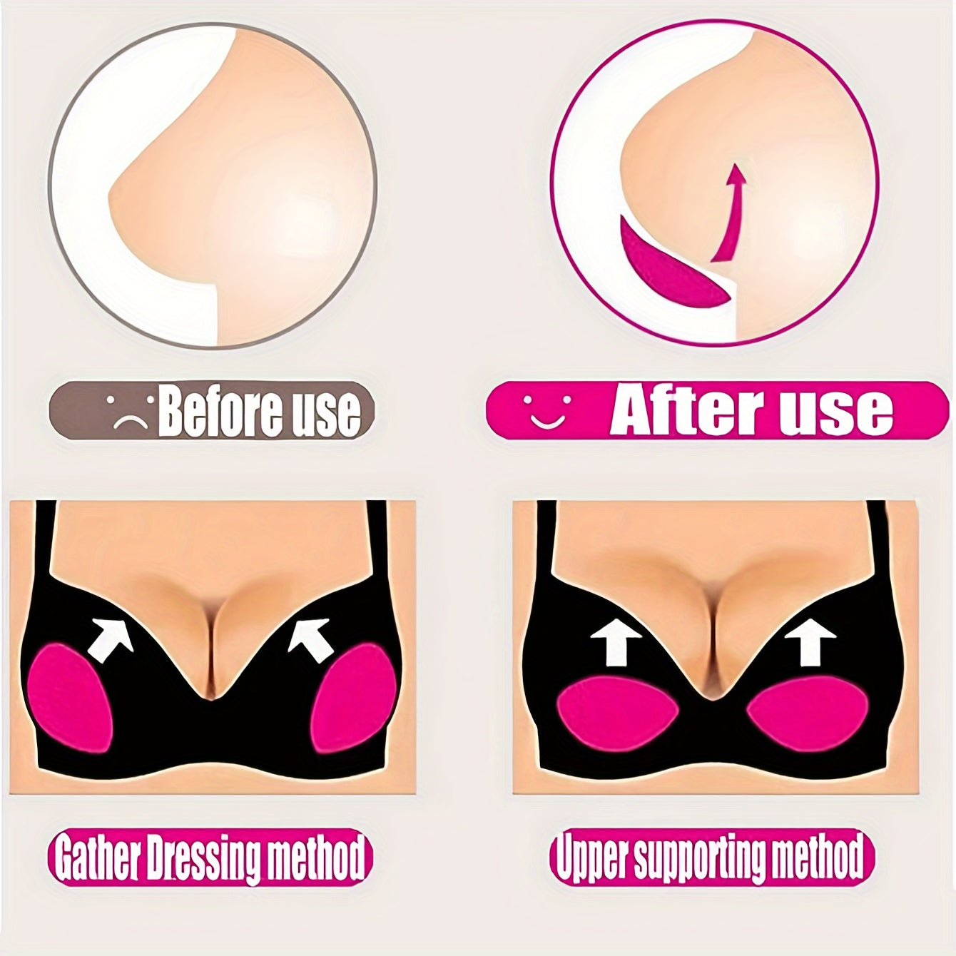 Soft and comfy bra insert pads for chest enhancement, ideal for women's lingerie and underwear.