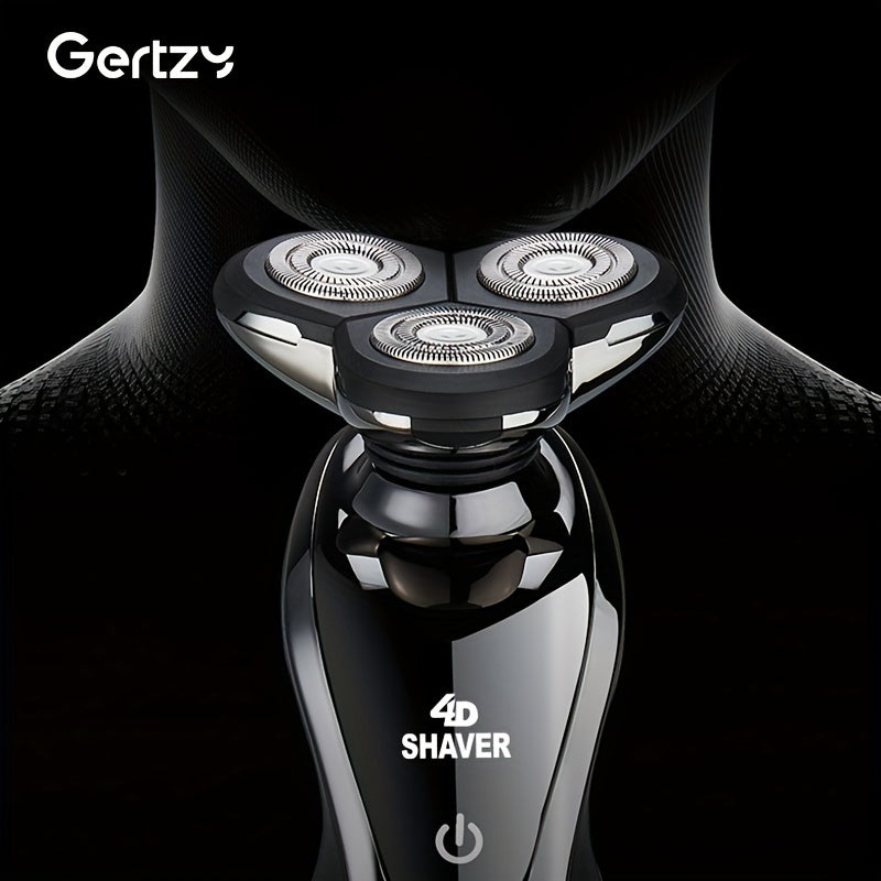 GERTZY Electric 6-In-1 Men's Shaver, Rechargeable Rotary Shaver, Ideal Father's Day Gift for Men.