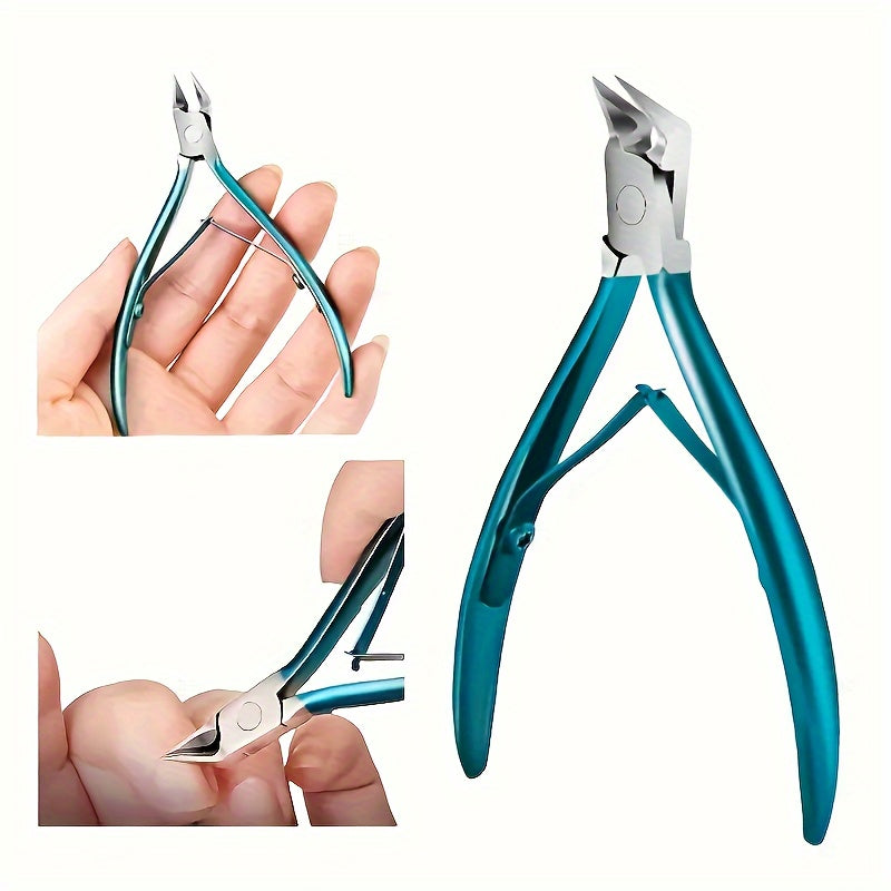 Highly precise nail clippers safe for ingrown and thick toenails, ideal for at-home manicures and pedicures.