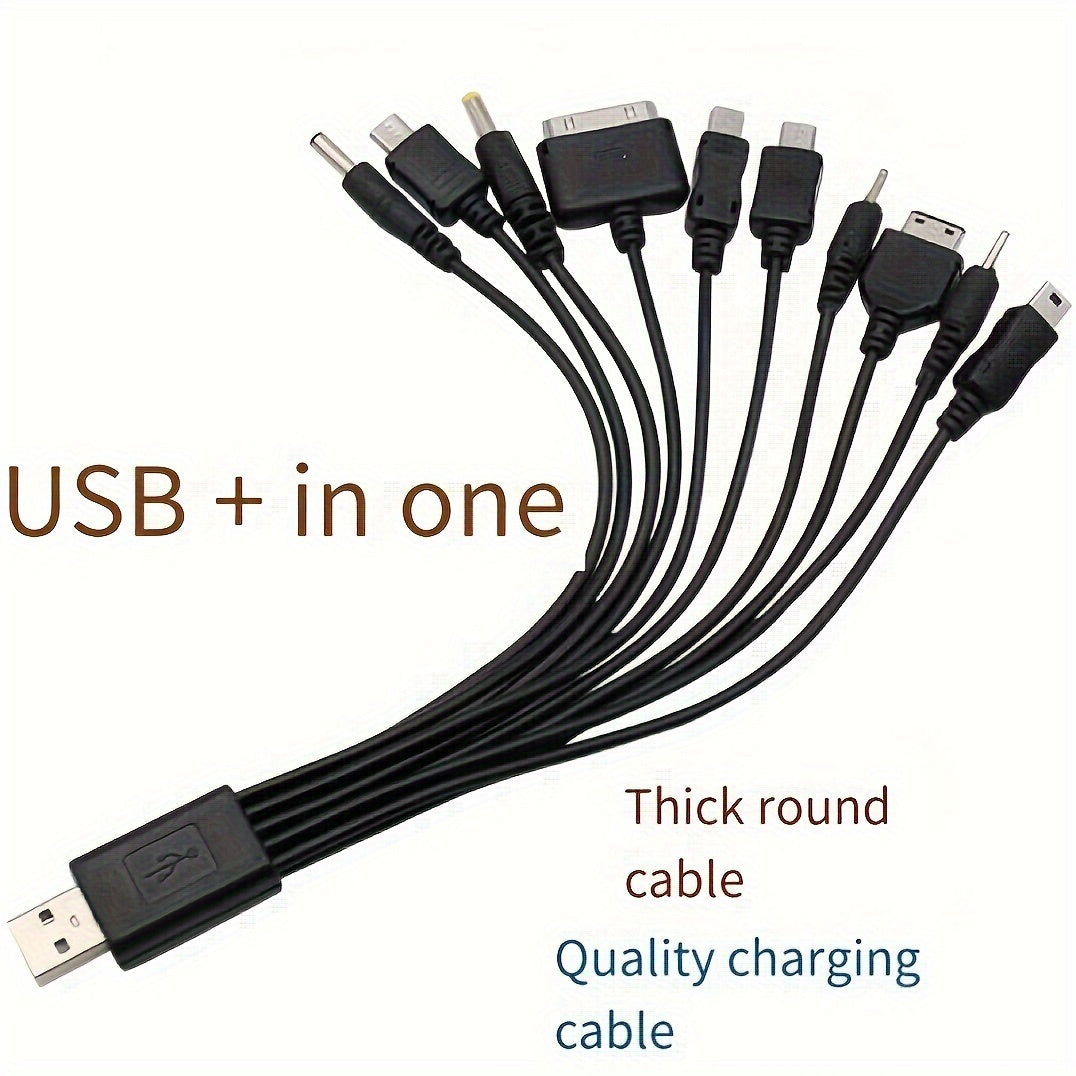 Multi-functional data cable allows for convenient charging of multiple devices with one connector.