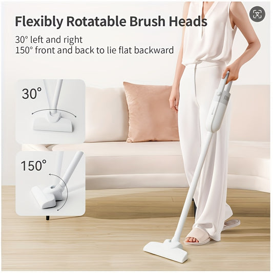 Simplus Cordless Vacuum Cleaner: Lightweight, Portable, Long-Lasting Battery, 2 Modes, Type-C Rechargeable, High-Efficiency Filtration, Ultra-Quiet, Anti-Hair Tangle, Crevice Tool Included