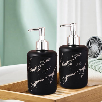 1/2 Marble Textured Soap Dispenser - Easy to Use, Slip-Resistant, and Reusable for Various Uses in Bathroom and Kitchen.