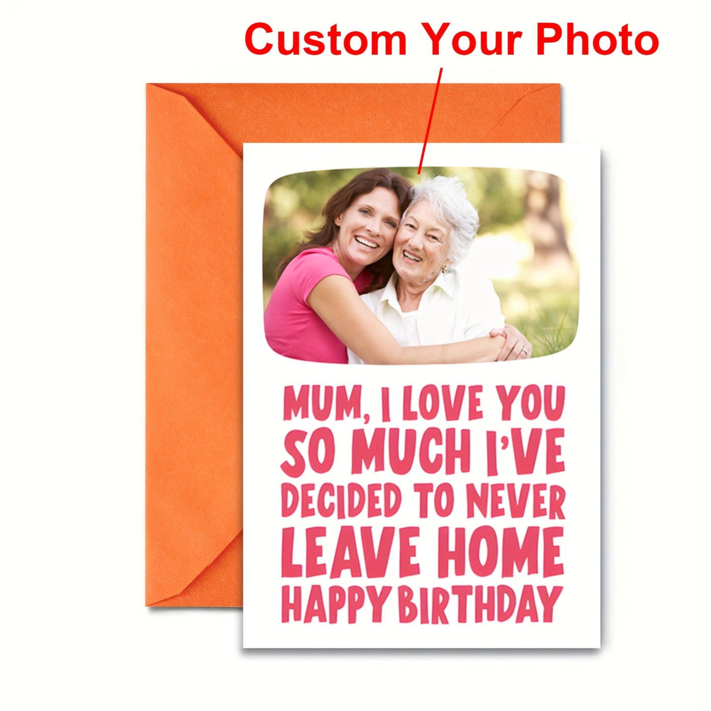 Personalized Picture Greeting Card for Mum - Cute and Creative Blessings with Custom Photo for Mother's Day