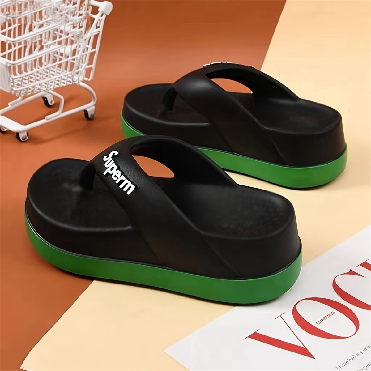 Women's Summer Sandals & Slides: Comfortable EVA Flip Flops with Thick Anti-Slip Sole, Open Toe, Stylish Beach Slippers