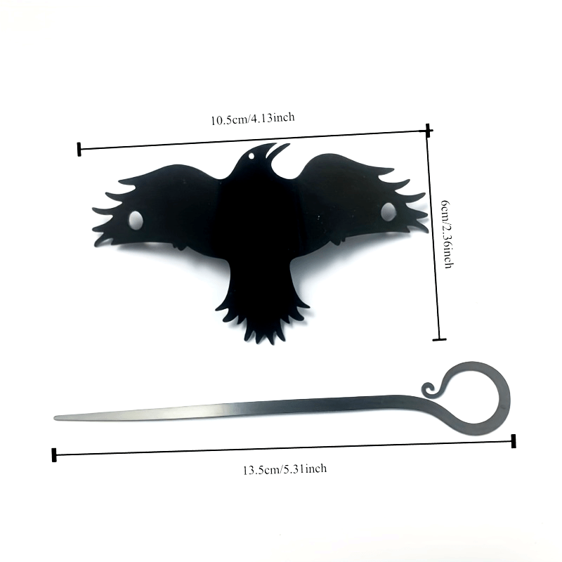 Retro Crow-inspired Hair Pin with Decorative Gothic Style, perfect for creating a stylish Hair Bun or Dish. Trendy Hair Accessory for Party Wear.