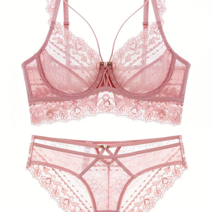 Elegant Floral Lace Lingerie Set for Women