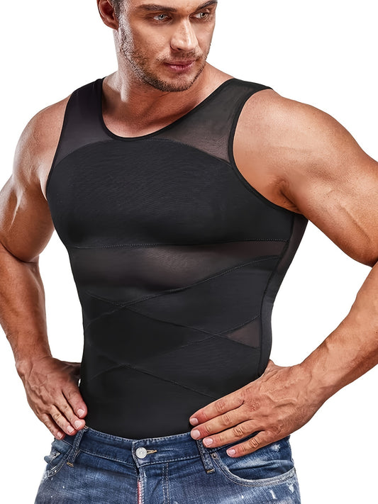 SCARBORO Men's Compression Shirt Slimming Vest