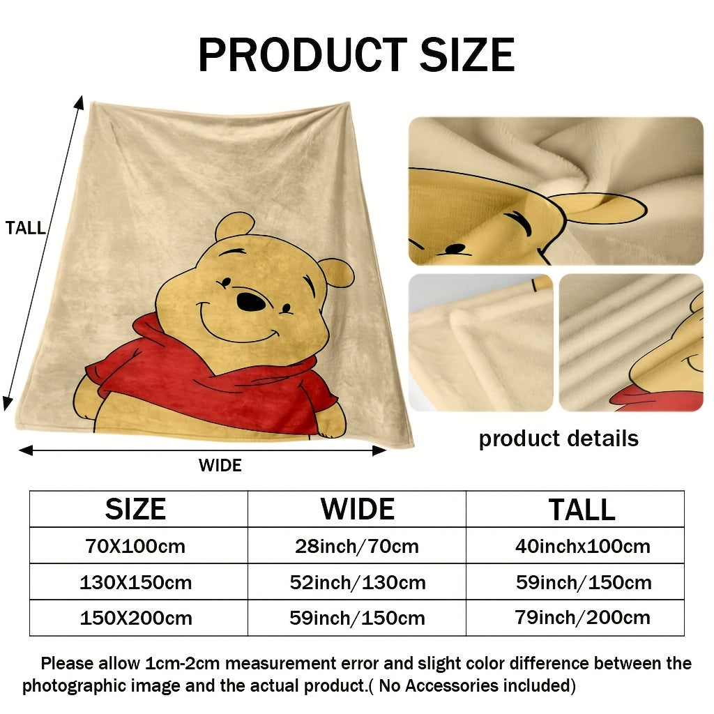 Celebrate Valentine's Day with a cozy Disney Winnie The Pooh flannel blanket! This soft blanket is available in multiple sizes and is lightweight yet warm, making it perfect for use in the living room, bedroom, guest room, school, office, or while